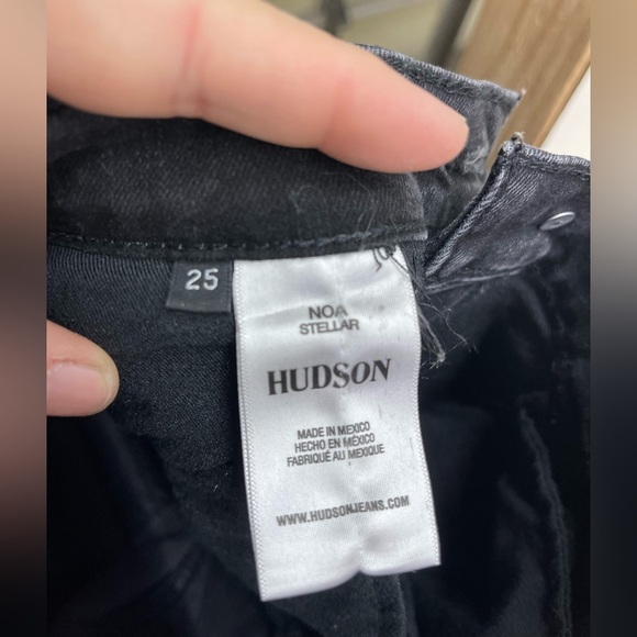 Anthropologie Hudson Jeans Women's Black High Rise Straight Leg Jeans - Picture 4 of 5